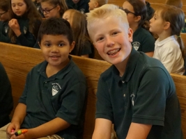Holy Family Students In Pew