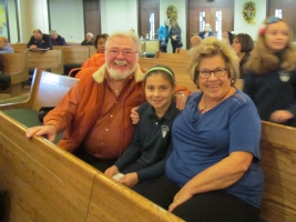 Happy Holy Family Family In Pew